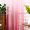 HooHero Pink 50 Width Sheer Curtains Modern Simple Ombre Style Window Treatments Rod Pocket Top Style Panel for Kids Nursery Room Bedroom view 2