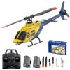 Authticar RC Helicopter, 1:42 Scale 4CH Bell206 RC Helicopter with 6 Axis Gyro Altitude Hold Optical Flow Positioning Brushless Motor One Key Takeoff Landing for Adults (Yellow) view 1