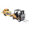 Authticar 1/64 Scale Remote Control Forklift, 2.4Ghz Mini Alloy RC Construction Vehicle Toy with Trailer, Lights, Sound for Teen Adults (Earth Yellow) view 1