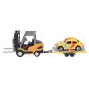 Authticar 1/64 Scale Remote Control Forklift, 2.4Ghz Mini Alloy RC Construction Vehicle Toy with Trailer, Lights, Sound for Teen Adults (Earth Yellow) view 2