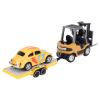Authticar 1/64 Scale Remote Control Forklift, 2.4Ghz Mini Alloy RC Construction Vehicle Toy with Trailer, Lights, Sound for Teen Adults (Earth Yellow) view 3