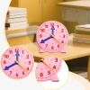TTETTZ Teaching Clock Time Activity Realistic Development Toy Educational Gift Education Toy for Kindergarten Boys and Girls, Pink view 3