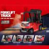 Authticar RC Forklift Truck, 1:24 Scale 2 in 1 Transform Lift Fork & Hook, Teen Forklift Toy, 11 Channel Remote Control Forklift for Adults with Spray Light RC Construction Vehicles Toy view 2