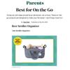 7 A.M. Universal Stroller Organizer Bag - Easy Grab Top Handles, Stroller Caddy with Cup Holder, 3 Open Compartments, Adjustable Stroller Straps & Zippered Wallet Pocket (Oat) view 2