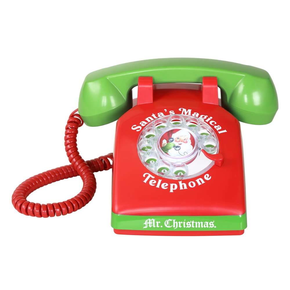 Mr. Christmas Santas Magical Telephone  Santa Phone for Kids, Interactive Christmas Calls, Real Conversations, Child-Safe Vintage