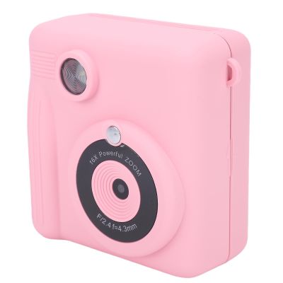 Alomejor Kids Instant Print Camera, 1080P HD Double Lens with Print Paper and Stickers for Children Photography Learning and Outdoor Games