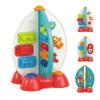 Zcpotizi 9-in-1 Toddler Busy Activity Toy with Light & Music, 2-Sided Sensory Learning Toy for Toddlers 18-36 Months, Fine Motor Skills Toy, Compact Activity Cube (Rocket Shape Design) view 1