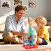 Zcpotizi 9-in-1 Toddler Busy Activity Toy with Light & Music, 2-Sided Sensory Learning Toy for Toddlers 18-36 Months, Fine Motor Skills Toy, Compact Activity Cube (Rocket Shape Design) view 2