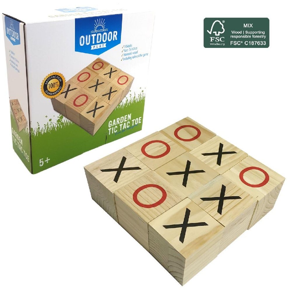 Outdoor Play Holz Tic Tac Toe FSC Educational game for children