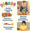 Early Math Activity Solution Pack - All in One 464 Math Pop Beads, 25 Counting Owls on Log and Cards, 20 Piece Number Popcicles, Early Math, Preschool view 2