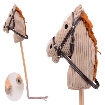 JohnToy Horse with Sound Brown Hobby Horse 80 cm Toy