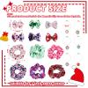 6 Set Holiday Desk Goose Outfits 7 inches Mini Goose Clothes Scrunchies Bow Tie & Chain Collar, Valentine's Day, All Seasons Magnetic Desk Goose Clothes, Decor Accessories for Desk Goose or Duck view 2