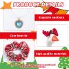 6 Set Holiday Desk Goose Outfits 7 inches Mini Goose Clothes Scrunchies Bow Tie & Chain Collar, Valentine's Day, All Seasons Magnetic Desk Goose Clothes, Decor Accessories for Desk Goose or Duck view 3