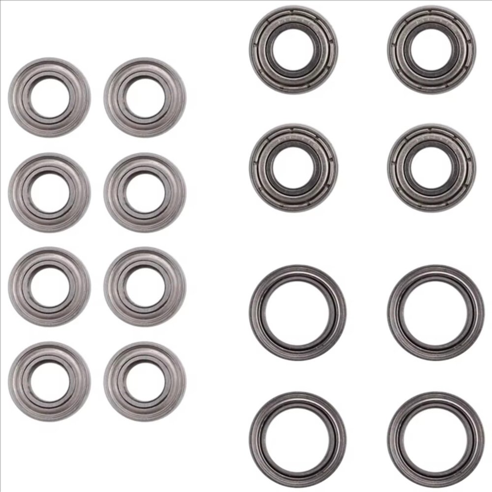 Compatible with Tamiya for TT-02 TT-02D 1/10 Remote Control Car Upgrades Parts Modification Spare 16Pcs Ball Bearing Kit RC Car Accessories