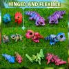 CHolic 18 pcs 3D Printed Dinosaur Animals Set with Egg, Animals 3D Printed Toys Cute Articulated Flexible Figurines Fidget Toys for Party Favors Birthday Gifts Desk Pets Christmas Decor view 4