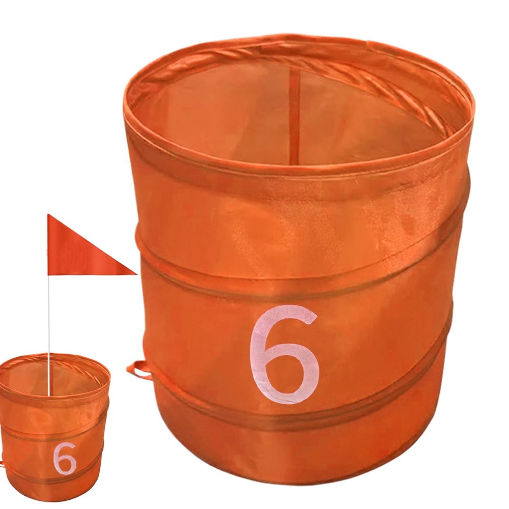 Backyard Golf Game Bucket | Foldable Outdoor Golf Chipping Game Bucket,Portable Organizer Ball Sport Equipment for Lawn Park Beach Courtyard Green