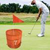Backyard Golf Game Bucket | Foldable Outdoor Golf Chipping Game Bucket,Portable Organizer Ball Sport Equipment for Lawn Park Beach Courtyard Green view 2