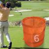 Backyard Golf Game Bucket | Foldable Outdoor Golf Chipping Game Bucket,Portable Organizer Ball Sport Equipment for Lawn Park Beach Courtyard Green view 3