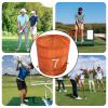 Backyard Golf Game Bucket | Foldable Outdoor Golf Chipping Game Bucket,Portable Organizer Ball Sport Equipment for Lawn Park Beach Courtyard Green view 4