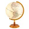 COSTWAY 12 Illuminated World Globe, Geography Educational Globe with Built-in LED Night Light, Wooden Stand, Clear Map for Kids & Adults Learning, Desktop Globes for Students, Decoration (Bronze) view 1