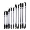 10Pcs/Set Metal Link Set Plastic Rod End for 1/10 RC Crawler Car Axial SCX10 II 90046(SCX10 II 90046 Grey) view 2