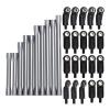 10Pcs/Set Metal Link Set Plastic Rod End for 1/10 RC Crawler Car Axial SCX10 II 90046(SCX10 II 90046 Grey) view 3