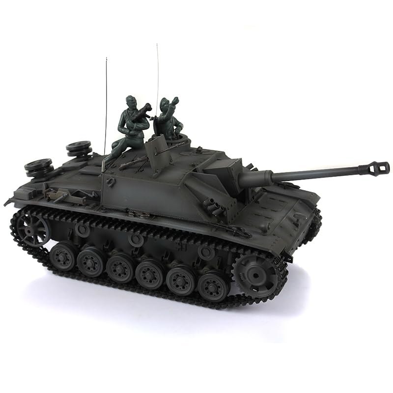 TOUCAN RC HOBBY 1/16 2.4G Henglong Gray 7.0 Plastic German Stug III RTR RC Tank Model 3868