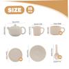 15Pcs/Set Kids Tea Party Set Safe Silicone Heat Proof Pretend Play Toys Include Teapot/Coasters/Teacups/Spoons Shockproof Play Tea for Girls Boys view 2