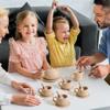 15Pcs/Set Kids Tea Party Set Safe Silicone Heat Proof Pretend Play Toys Include Teapot/Coasters/Teacups/Spoons Shockproof Play Tea for Girls Boys view 3