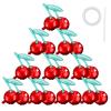 10 Pcs Cherry Balloons, 20 Inch Cherry Birthday Party Decorations Fruit Party Balloons Cherry-Theme Partys Decorations Supplies Cherrys Fruit Balloon Birthday Decoration view 1
