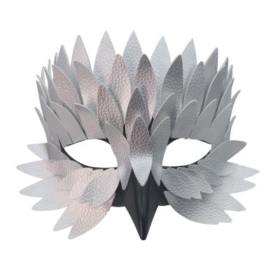 Masquerade Bird Mask,Funny Eagle Owl Eyes Mask Fancy Dress for Halloween Carnival Costume Party,Bird Cosplay Props (Silver)