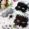 Masquerade Bird Mask,Funny Eagle Owl Eyes Mask Fancy Dress for Halloween Carnival Costume Party,Bird Cosplay Props (Silver) view 3