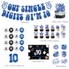 10th Birthday Decorations for Boys Include Banner-Backdrop-10 Number Balloons-Cake Topper-Cupcake Toppers-Hanging Swirl for 10 Year Old Birthday Decorations, Peace Out Single Digits Party Decor view 2