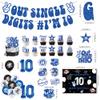 10th Birthday Decorations for Boys Include Banner-Backdrop-10 Number Balloons-Cake Topper-Cupcake Toppers-Hanging Swirl for 10 Year Old Birthday Decorations, Peace Out Single Digits Party Decor view 3