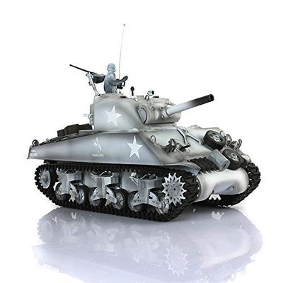 TOUCAN RC HOBBY 1/16 2.4G Henglong Snow 7.0 Plastic Version M4A3 Sherman RTR RC Tank Model 3898
