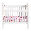 FAVOMOTO Mini Doll Crib, Miniature Dollhouse Crib Model Toy Doll House Furniture Accessories Baby Bed Model for Miniature Furniture (White) view 1