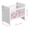 FAVOMOTO Mini Doll Crib, Miniature Dollhouse Crib Model Toy Doll House Furniture Accessories Baby Bed Model for Miniature Furniture (White) view 2
