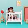 FAVOMOTO Mini Doll Crib, Miniature Dollhouse Crib Model Toy Doll House Furniture Accessories Baby Bed Model for Miniature Furniture (White) view 3