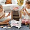 FAVOMOTO Mini Doll Crib, Miniature Dollhouse Crib Model Toy Doll House Furniture Accessories Baby Bed Model for Miniature Furniture (White) view 4