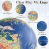 COSTWAY 12 Illuminated World Globe, Geography Educational Globe with Built-in LED Night Light, Wooden Stand, Clear Map for Kids & Adults Learning, Desktop Globes for Students, Decoration (Navy) view 4