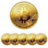 6PCS Gold Plated Bitcoin Coins Physical BTC Cryptocurrency Collectible, 40mm Commemorative Souvenir Coins with Clear Protective Case, Gifts for Crypto Enthusiasts & Coin Collectors view 1