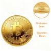 6PCS Gold Plated Bitcoin Coins Physical BTC Cryptocurrency Collectible, 40mm Commemorative Souvenir Coins with Clear Protective Case, Gifts for Crypto Enthusiasts & Coin Collectors view 3