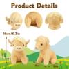 12 Pcs Mini Highland Cow Plush, 5.9 Inch Scottish Stuffed Animal Cattle Toys  Soft, Realistic Desk Decor, Birthday Woodland Party Favors (Yellow) view 2