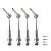 #45 Steel Drive Shaft CVD Upgrades for 1/10 Slash VXL 4X4, Rustler VXL 4X4, Stampede VXL 4X4, Hoss VXL 4X4 4WD, Traxxas Slash VXL 4X4, Stainless Front Rear Driveshaft Axles with Hex Hops up, Silver view 1
