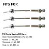 #45 Steel Drive Shaft CVD Upgrades for 1/10 Slash VXL 4X4, Rustler VXL 4X4, Stampede VXL 4X4, Hoss VXL 4X4 4WD, Traxxas Slash VXL 4X4, Stainless Front Rear Driveshaft Axles with Hex Hops up, Silver view 3
