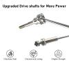 #45 Steel Drive Shaft CVD Upgrades for 1/10 Slash VXL 4X4, Rustler VXL 4X4, Stampede VXL 4X4, Hoss VXL 4X4 4WD, Traxxas Slash VXL 4X4, Stainless Front Rear Driveshaft Axles with Hex Hops up, Silver view 4