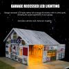 1/64 Diorama, Display with LED Lights, Diorama Garage for Alloy Sport Car Model Toy with LED Lights, Compatible with Hot Wheels Display Case, 1/64 Scale Buildings, American-Style Factory Model view 2