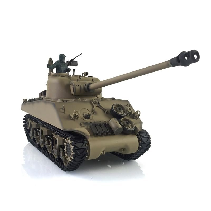 TOUCAN RC HOBBY 1/16 Henglong 2.4G 7.0 Plastic Version M4A3 Sherman RTR RC Tank Model 3898