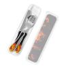Burning Fire Flame On Black Compact And Portable Gourd Handle Style Knife Fork Spoon Three Piece Set view 4
