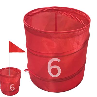 Backyard Golf Game Bucket | Foldable Golf Chipping Game Storage Bucket,Portable Organizer Ball Sport Equipment for Lawn Park Beach Courtyard Green